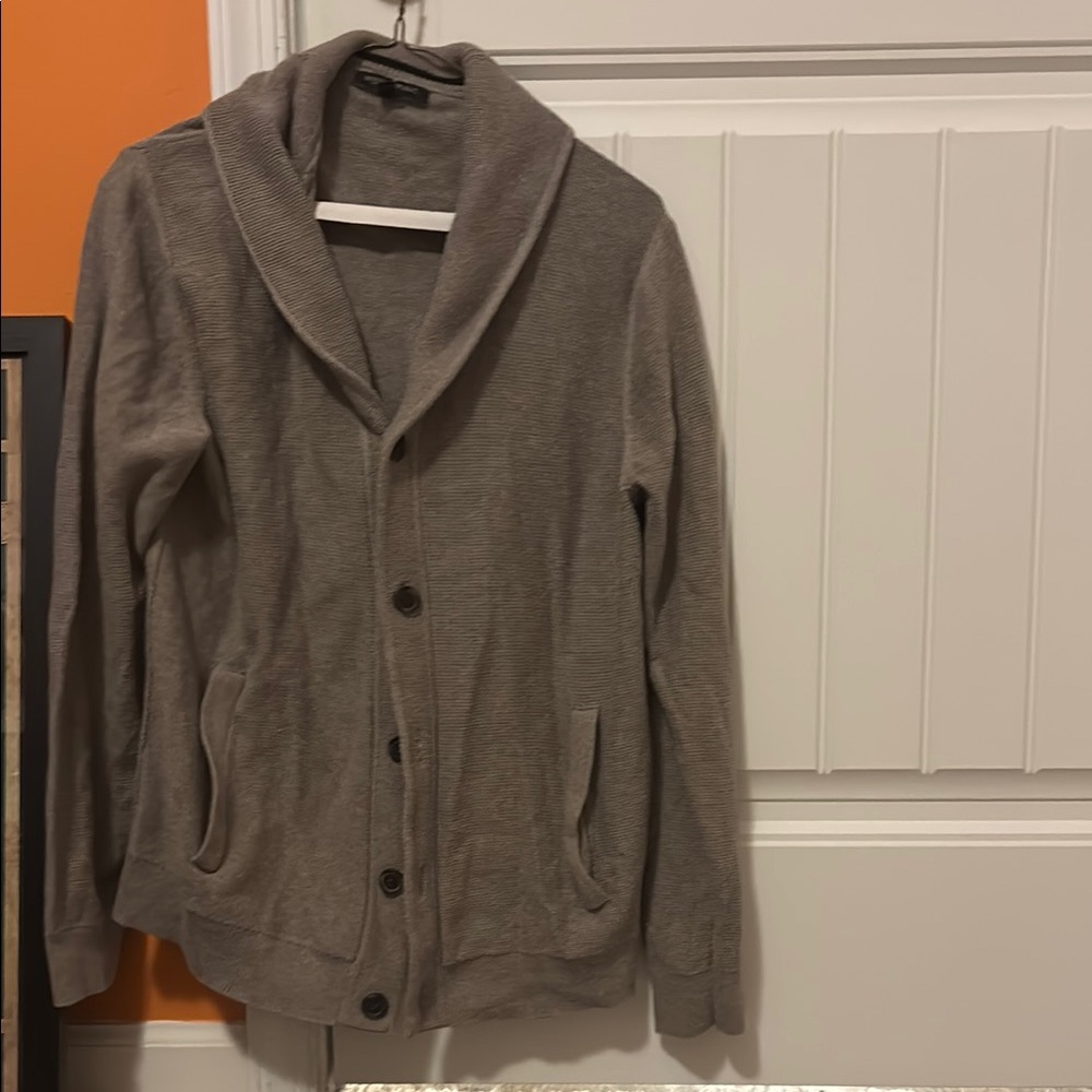 Cozy Tan Shawl Collar Cardigan